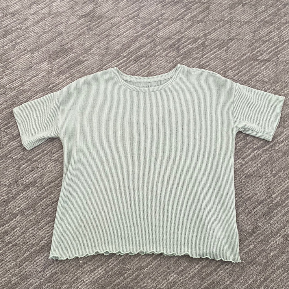 Sage green top knit